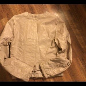 Faux Leather Crop Jacket